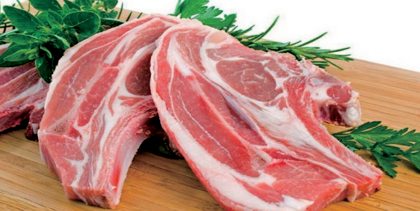 Cut fresh and frozen pork